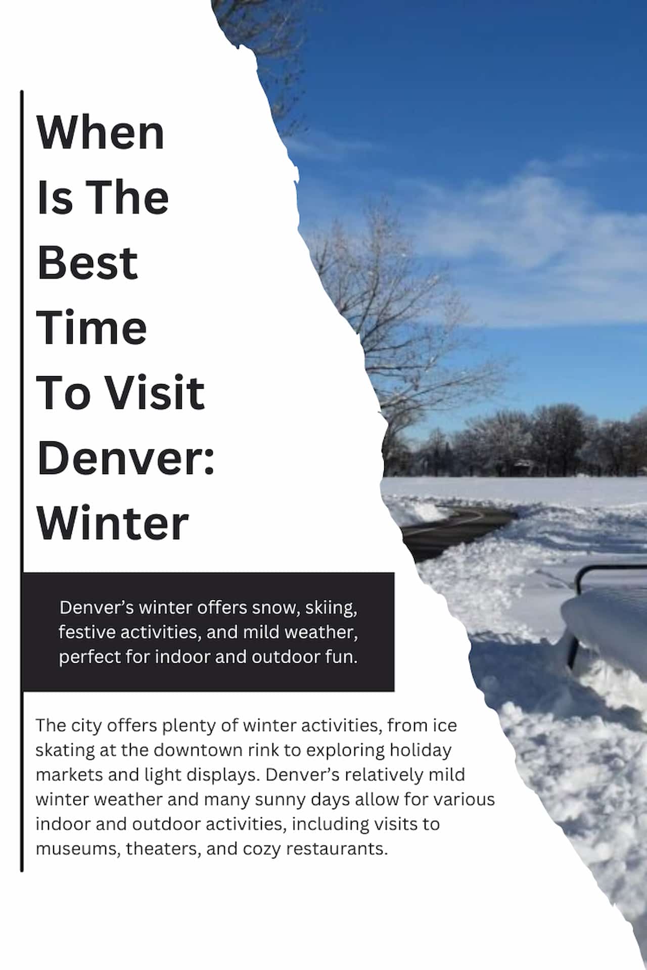 When Is The Best Time To Visit Denver Winter