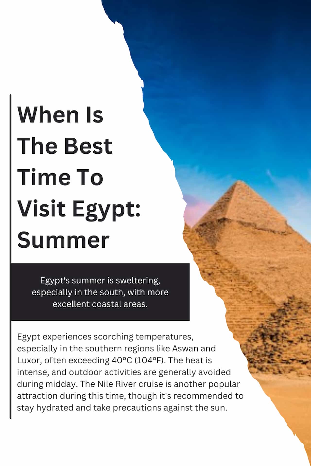 When Is The Best Time To Visit Egypt Summer