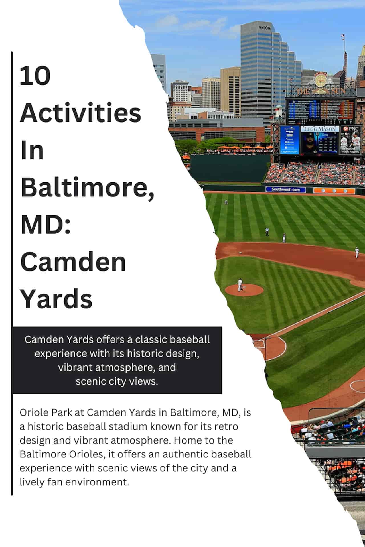10 Activities In Baltimore MD Camden Yards