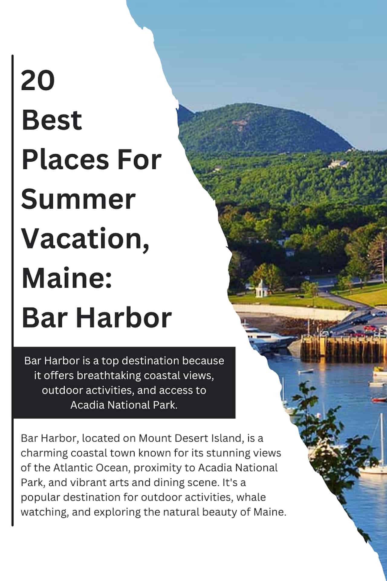 20 Best Places For Summer Vacation Maine Bar Harbor