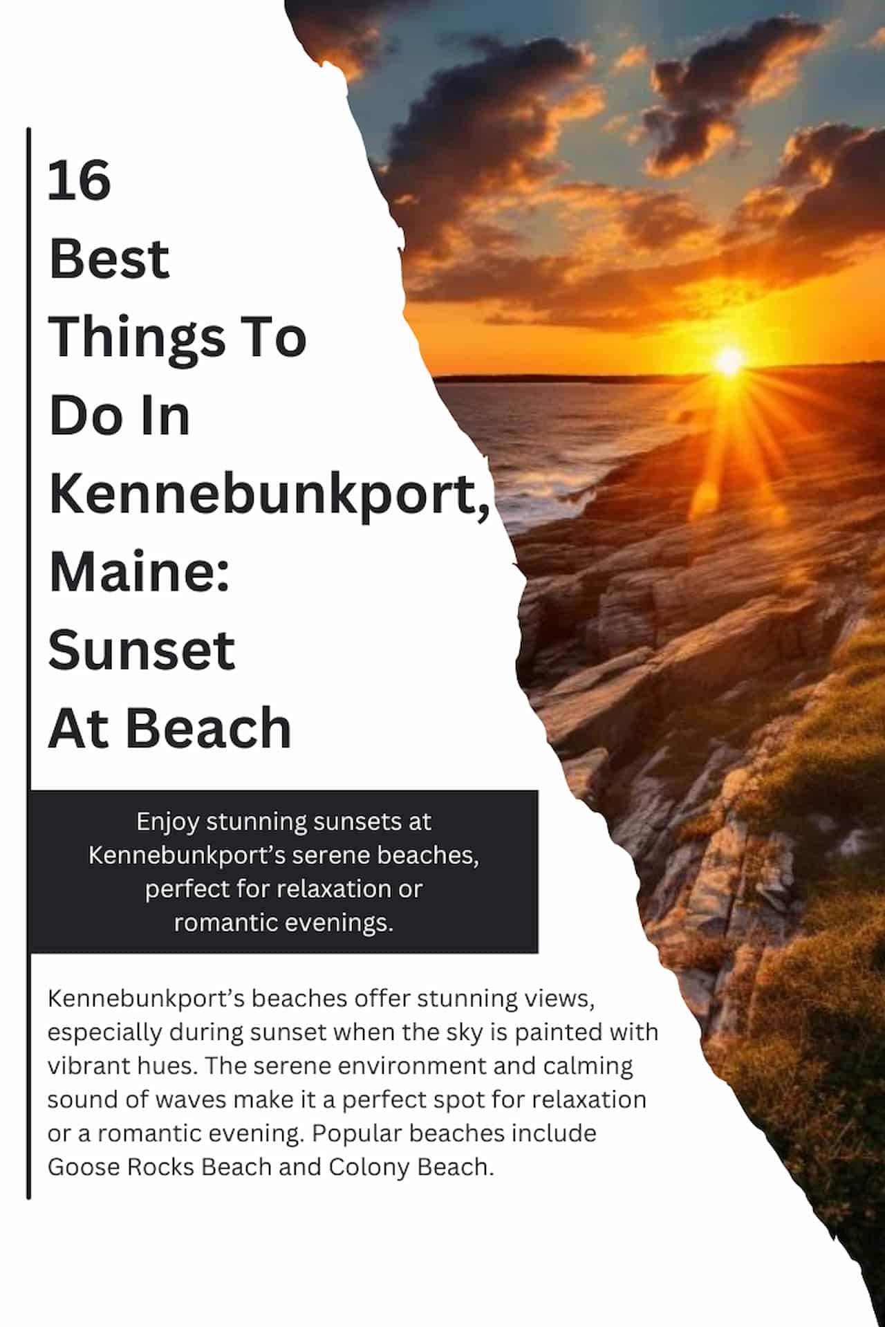 16 Best Things To Do In Kennebunkport Maine Sunset At Beach